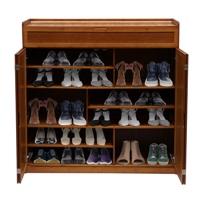 7 Tier Shoe Storage Cabinet with Doors