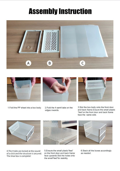 8 Layers Transparent Shoe Rack