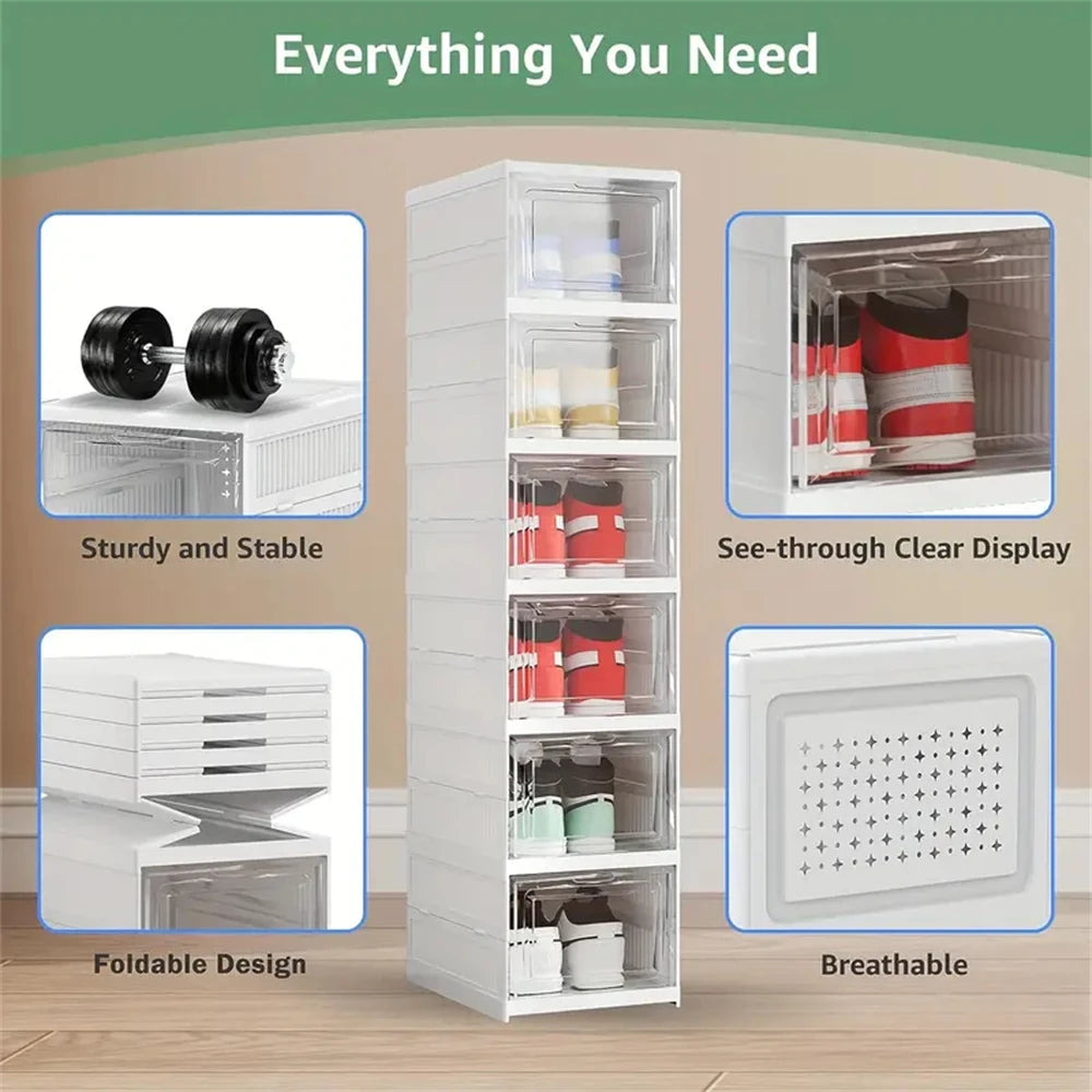 Foldable Transparent Shoerack