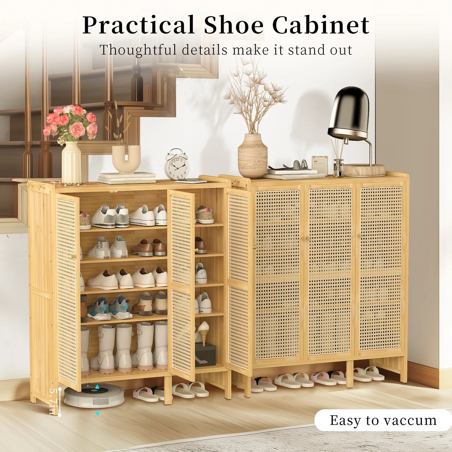 5 Tiers Bamboo Shoe Cabinet