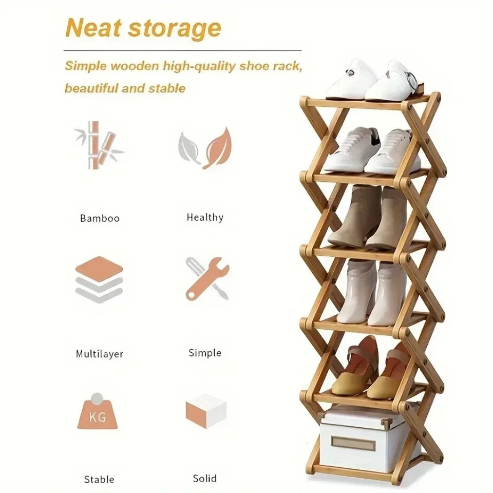 Bamboo Shoe Rack