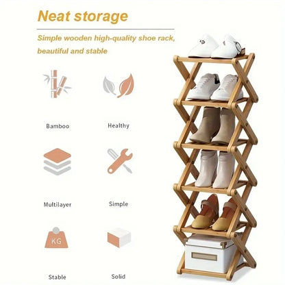 Bamboo Shoe Rack