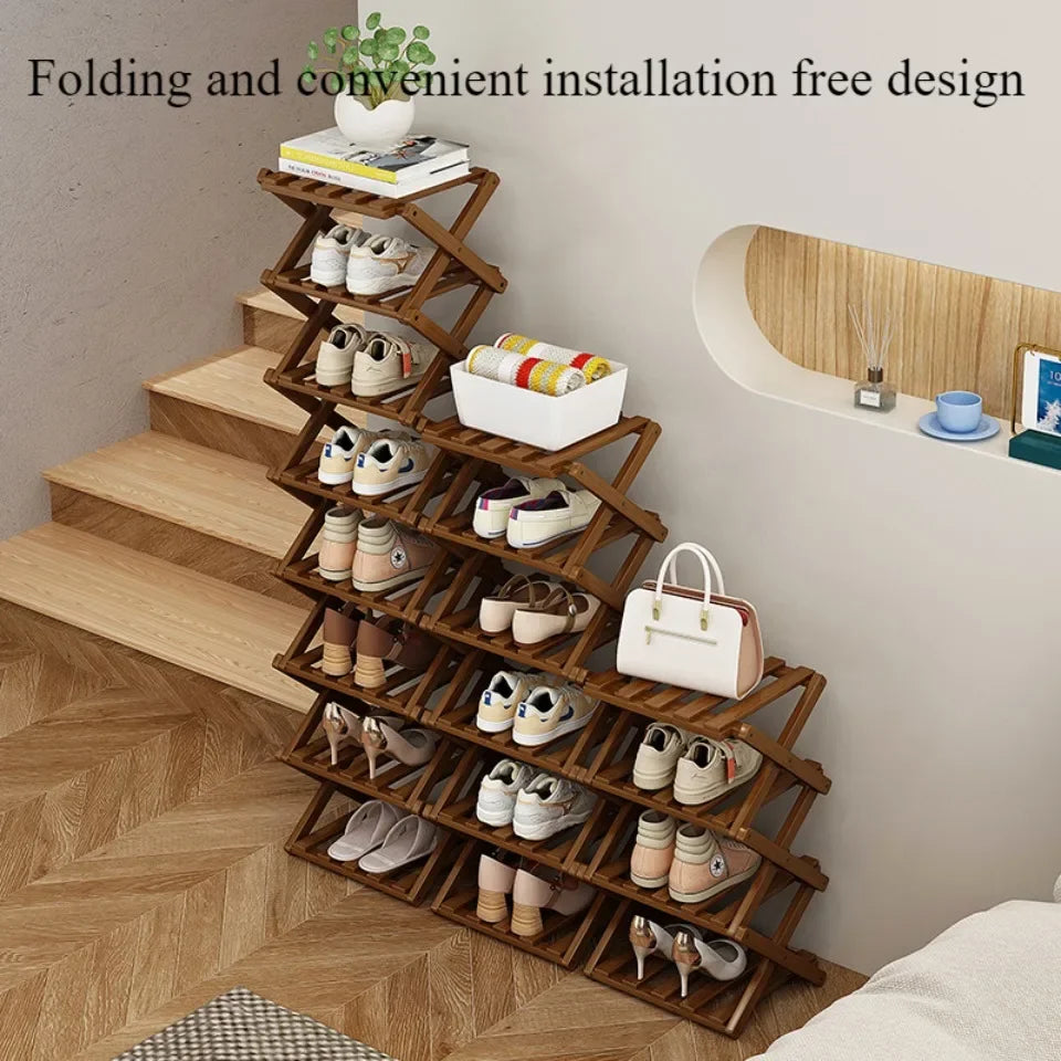 Bamboo Shoe Rack