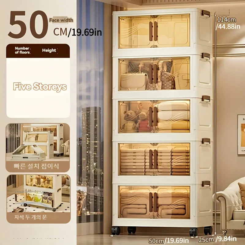 Foldable Storage Box with A Door