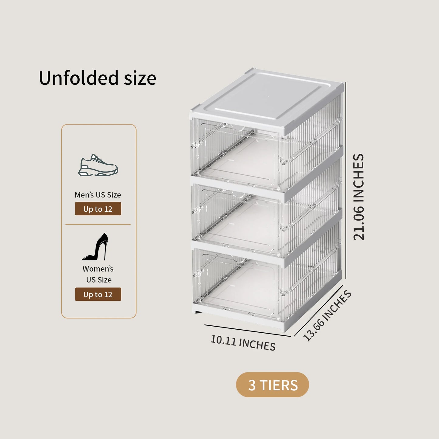 Foldable Transparent Shoerack