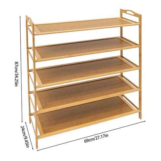 5-Tiers Bamboo Shoe Rack