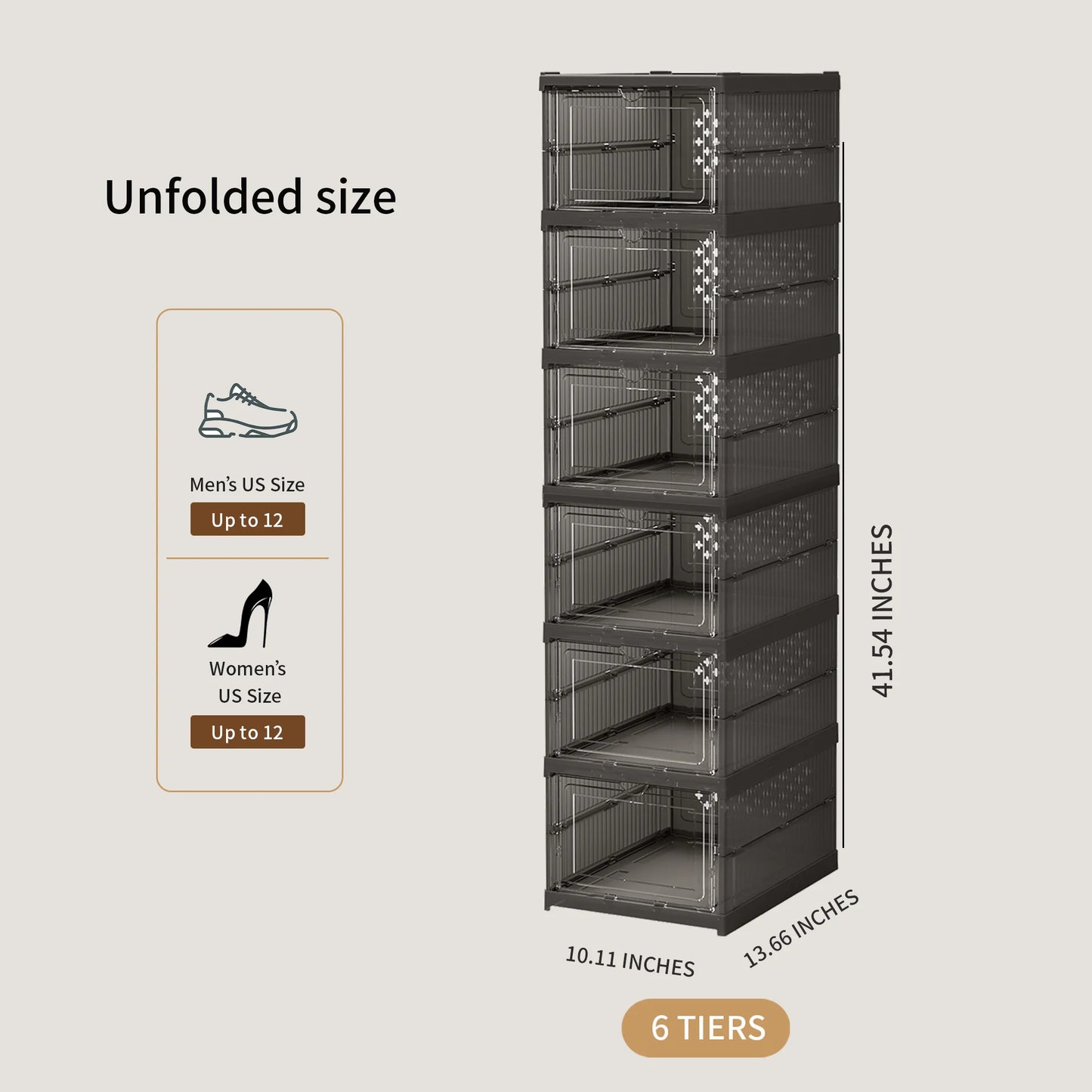 Foldable Transparent Shoerack