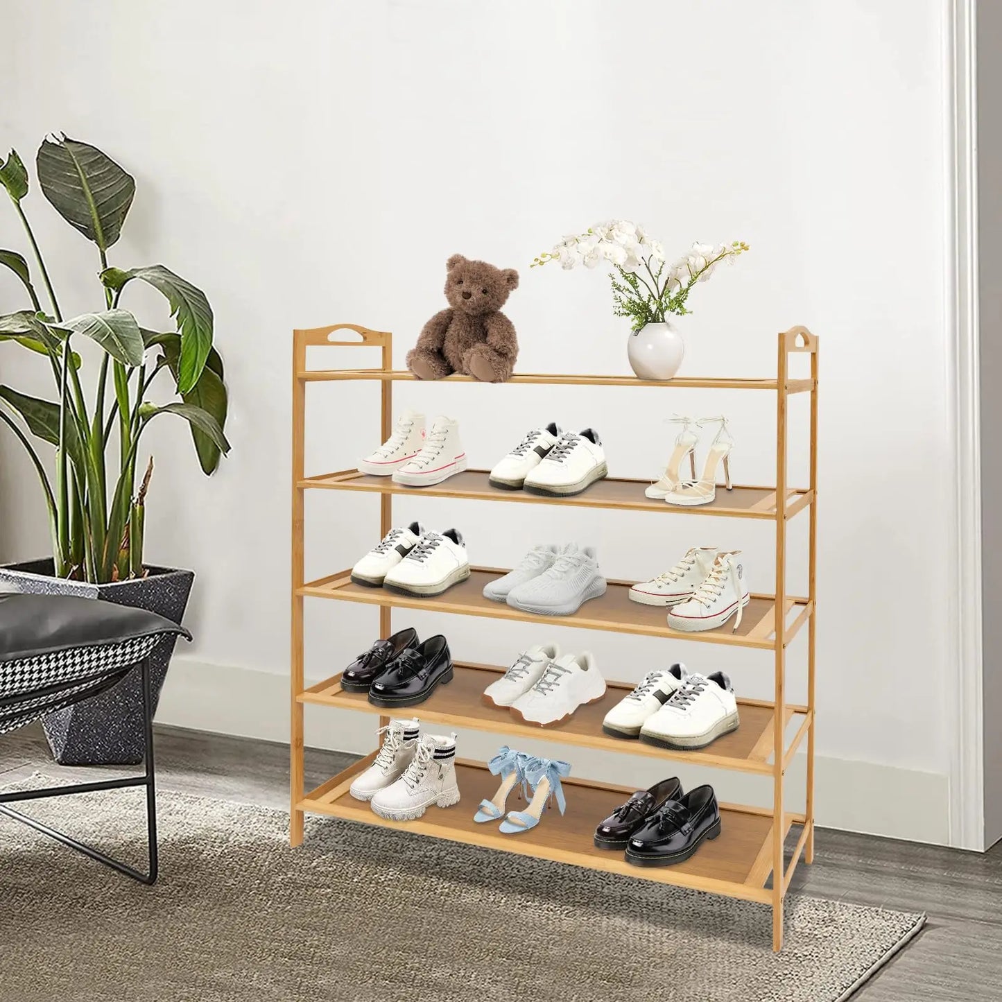 5-Tiers Bamboo Shoe Rack