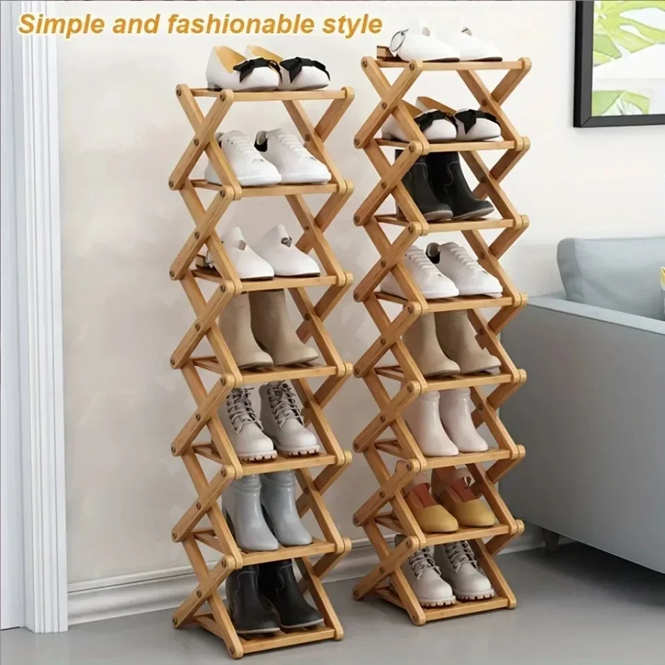Bamboo Shoe Rack