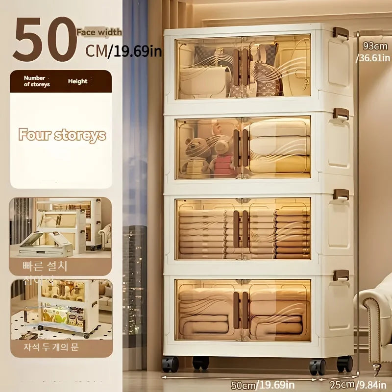 Foldable Storage Box with A Door
