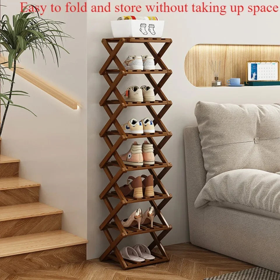 Bamboo Shoe Rack
