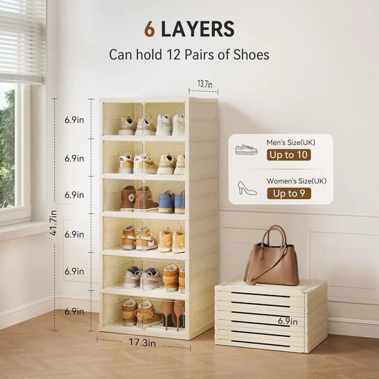 Foldable Shoe Rack Organizer