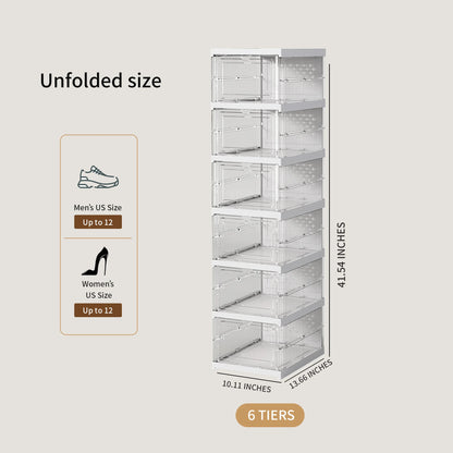 Foldable Transparent Shoerack