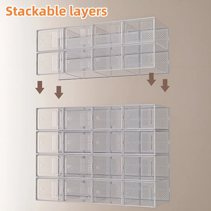 8 Layers Transparent Shoe Rack