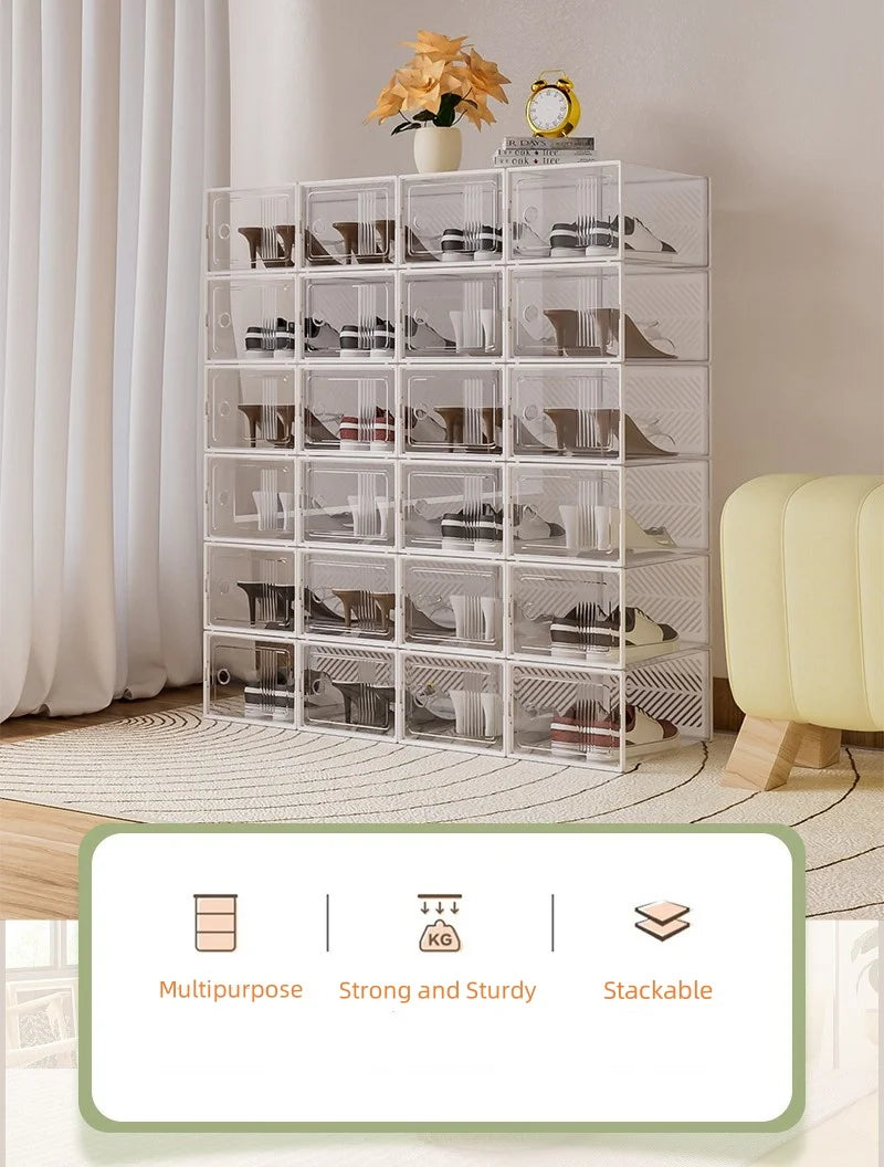 8 Layers Transparent Shoe Rack